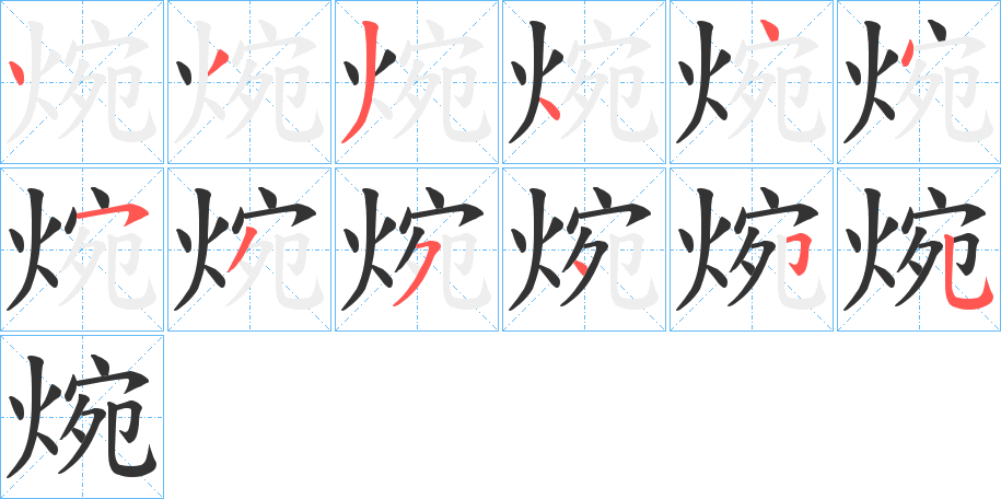 焥字的筆順?lè)植窖菔?></p>
<script src=