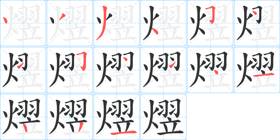 熤字的筆順?lè)植窖菔?></p>
<script src=