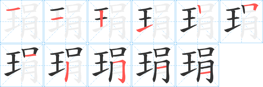 琄字的筆順?lè)植窖菔?></p>
<script src=