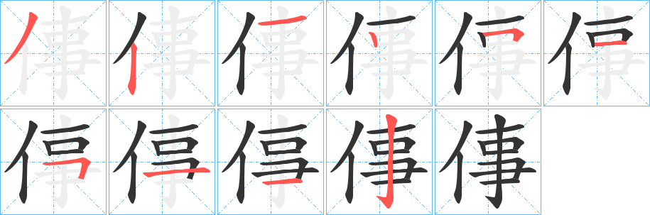 倳字的筆順?lè)植窖菔?></p>
<script src=