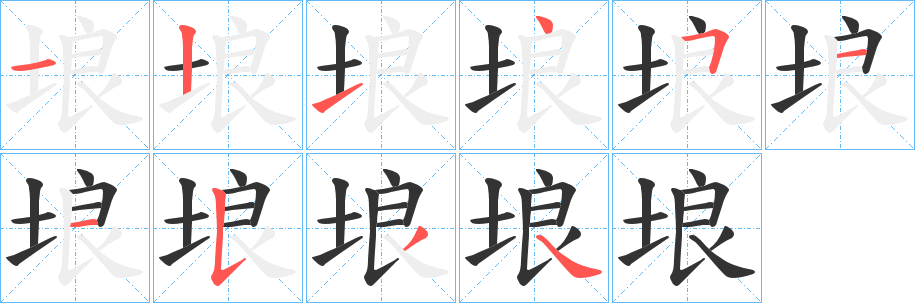 埌字的筆順?lè)植窖菔?></p>
<script src=