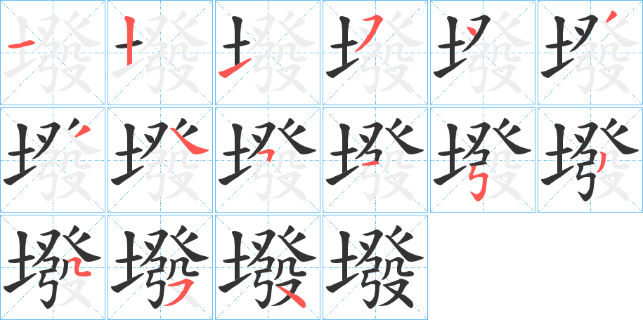 墢字的筆順?lè)植窖菔?></p>
<script src=
