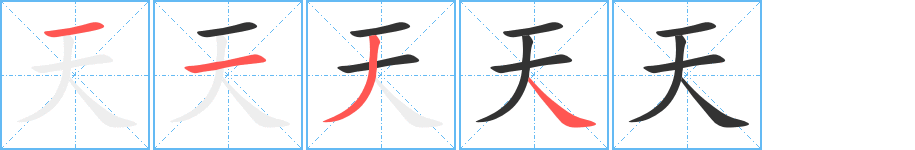 天字的筆順?lè)植窖菔?></p>
<script src=
