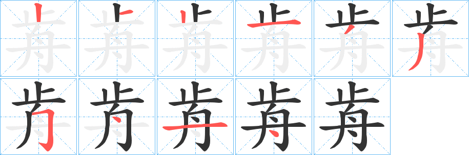 歬字的筆順?lè)植窖菔?></p>
<script src=