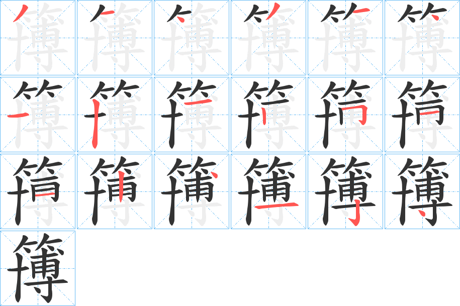 簙字的筆順?lè)植窖菔?></p>
<script src=
