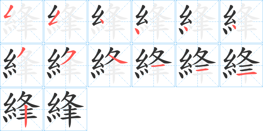 綘字的筆順?lè)植窖菔?></p>
<script src=