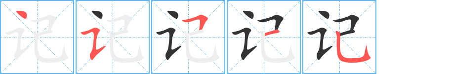 記字的筆順?lè)植窖菔?></p>
<script src=