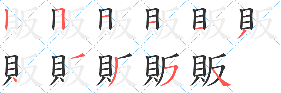 販字的筆順?lè)植窖菔?></p>
<script src=