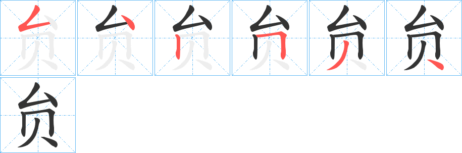 贠字的筆順?lè)植窖菔? /></p>
<script src=
