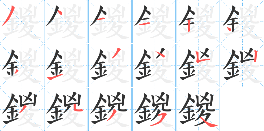 鍐字的筆順?lè)植窖菔?></p>
<script src=