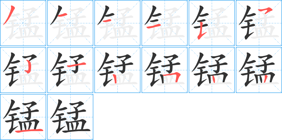 錳字的筆順?lè)植窖菔?></p>
<script src=