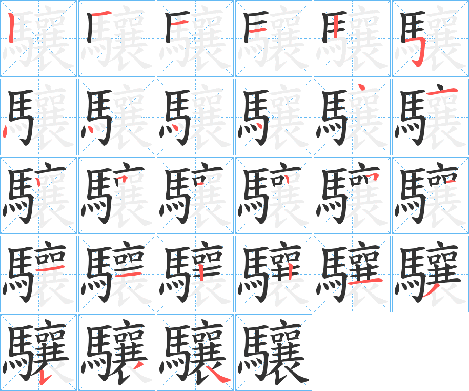 驤字的筆順?lè)植窖菔?></p>
<script src=