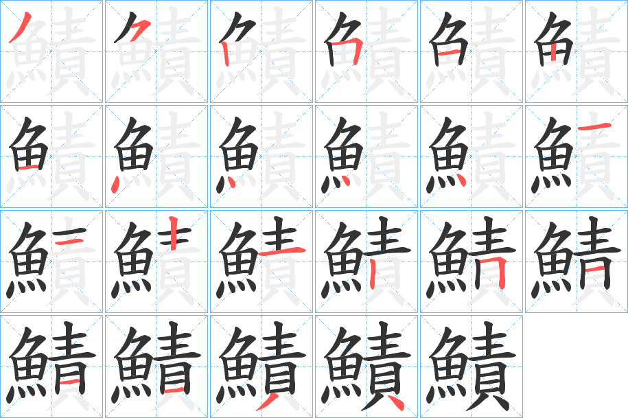 鰿字的筆順?lè)植窖菔?></p>
<script src=